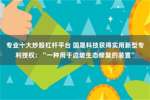 专业十大炒股杠杆平台 国晟科技获得实用新型专利授权：“一种用于边坡生态修复的装置”